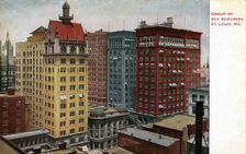 Group of skyscrapers, St Louis, Missouri, USA, 1910