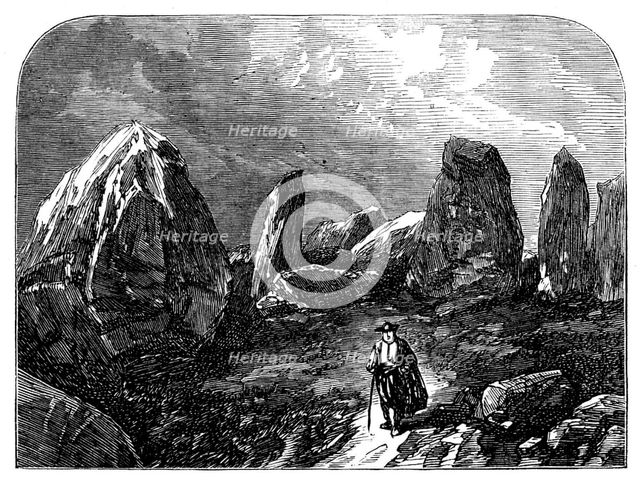 Group of stones at Kermario, 1871. Creator: Unknown.