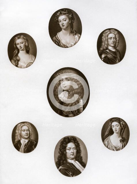 Group of portraits, late 17th - early 18th century (1906). Artist: Unknown