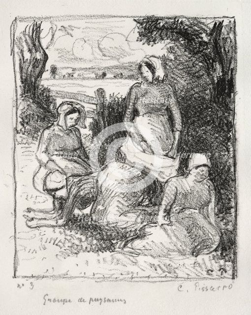 Group of Peasants, c. 1896. Creator: Camille Pissarro (French, 1830-1903).