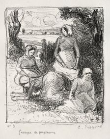 Group of Peasants, c. 1896. Creator: Camille Pissarro (French, 1830-1903)
