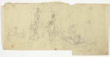 Group of Peasants with Man on Horse, n.d. Creator: William Henry Pyne