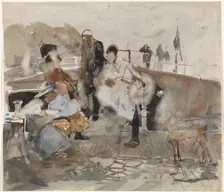 Group of people on a boat, 1867-1923. Creator: George Hendrik Breitner