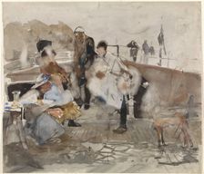 Group of people on a boat, 1867-1923. Creator: George Hendrik Breitner