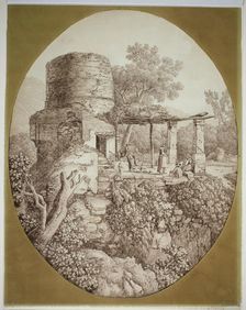 Group of People on a Terrace, 1797. Creator: Jacob Philip Hackert