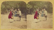 Group of people in a park, 1855-1860. Creator: Unknown