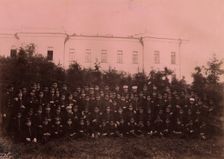 Group of Pupils in the First Four Grades in the School Garden, 1889. Creator: N Terekhov