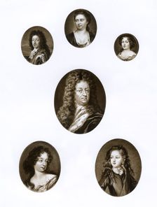 Group of royal portraits, late 17th - early 18th century (1906)