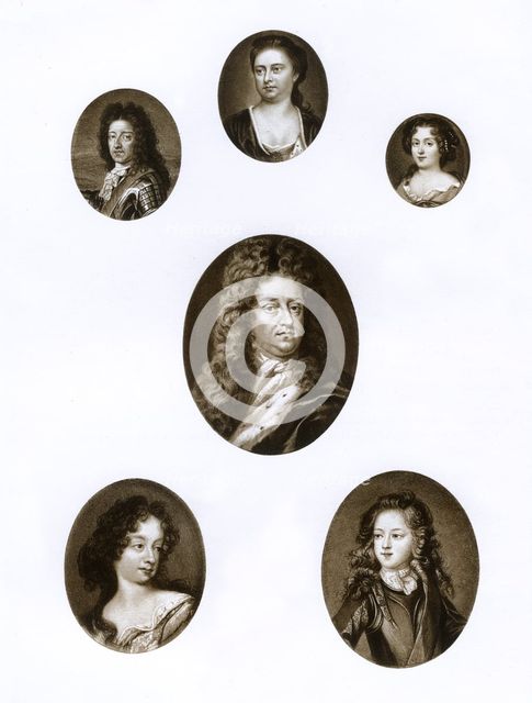 Group of royal portraits, late 17th - early 18th century (1906). Artist: Unknown