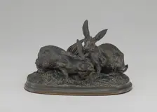 Group of Rabbits, model after 1846, cast probably before 1879. Creator: Pierre-Jules Mene