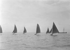 Group of racing Redwing keelboats, 1922. Creator: Kirk & Sons of Cowes