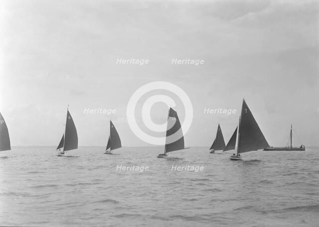 Group of racing Redwing keelboats, 1922. Creator: Kirk & Sons of Cowes.