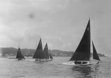 Group of racing Redwing keelboats, 1922. Creator: Kirk & Sons of Cowes
