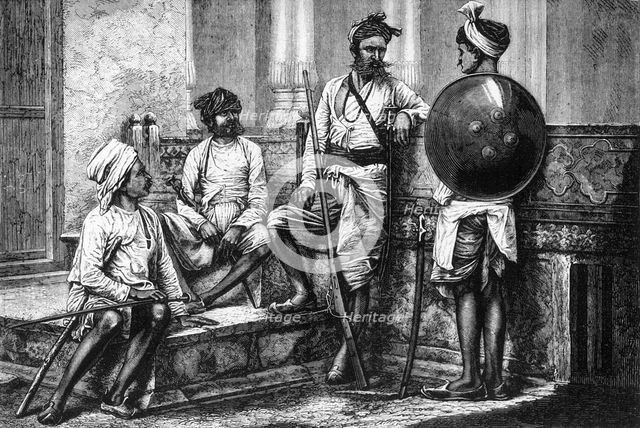 'Group of Rajpoots', c1891. Creator: James Grant.