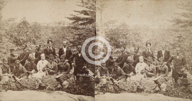 Group of tourists, some African American, c1850-c1930. Creator: Alexander Carson McIntyre.