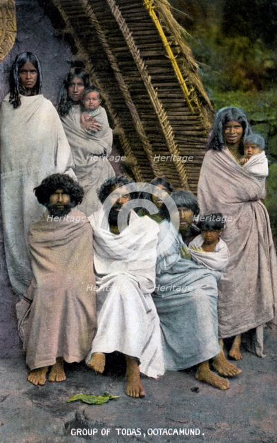 Group of Todas, Ootacamund, South Indian state of Tamil Nadu, 20th century. Artist: Unknown