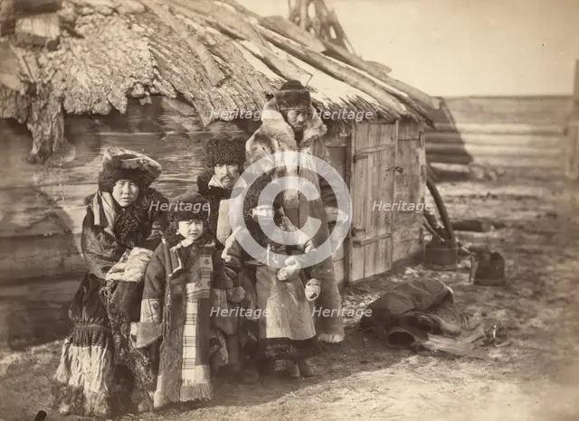 Group of Tartars [ie, Tatars] at small village near Minisinsk [ie, Minusinsk], between 1885 and 1886 Creator: Unknown.