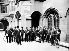 Group of Vote Office messengers, Houses of Parliament, Westminster, London, c1905