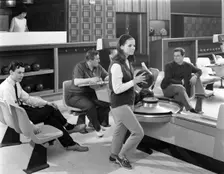 Group of young people at Silver Blades bowling alley, Sheffield, South Yorkshire, 1965. Creator: Michael Walters
