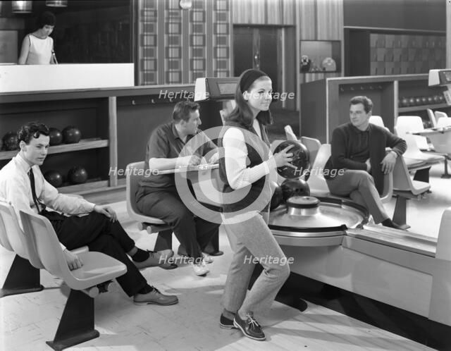 Group of young people at Silver Blades bowling alley, Sheffield, South Yorkshire, 1965. Artist: Michael Walters