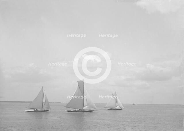 Group of yachts. Creator: Kirk & Sons of Cowes.