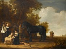 Group Portrait in a Landscape, c.1638-c.1640. Creator: Anon
