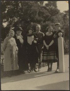 Group Portrait in Park, 1907-1943. Creator: Louis Fleckenstein