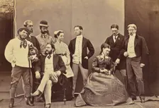 Group Portrait of Caucasian Men and Women, about 1860-1889. Creator: Unknown