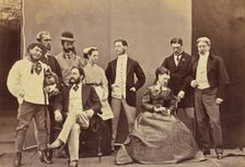 Group Portrait of Caucasian Men and Women, about 1860-1889. Creator: Unknown