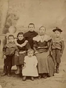 Group portrait of children, about 1880-1895. Creator: Unknown