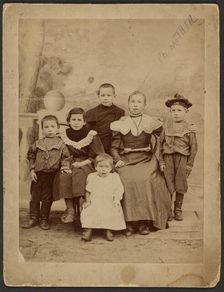 Group portrait of children, about 1880-1895. Creator: Unknown