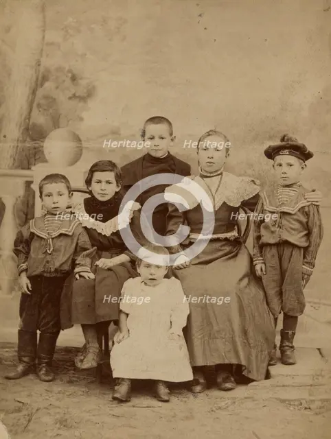 Group portrait of children, about 1880-1895. Creator: Unknown.