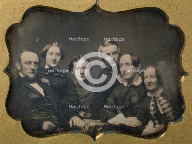 Group Portrait of a Family, about 1850. Creator: Unknown.