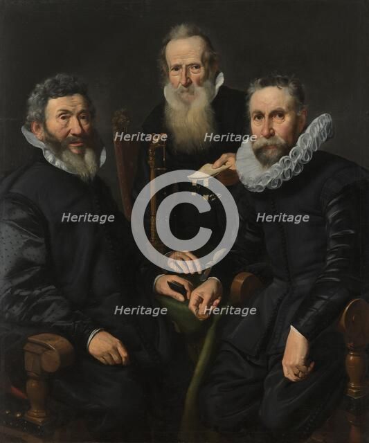 Group Portrait of an Unidentified Board of Governors, c.1625-c.1630. Creator: Thomas de Keyser.