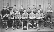 Group portrait of Burslem Port Vale football team, 1896. Creator: Symmons & Thiele