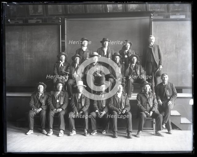 Group Portrait of Dakota Delegation, 1888. Creator: United States National Museum Photographic Laboratory.