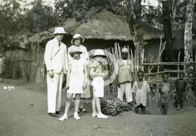 Group portrait of Europeans and locals, Sierra Leone, 20th century. Artist: Unknown