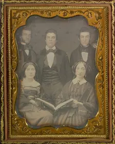 Group Portrait of Five People, about 1850-1855. Creator: Unknown