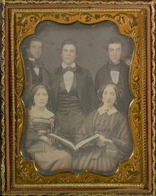 Group Portrait of Five People, about 1850-1855. Creator: Unknown