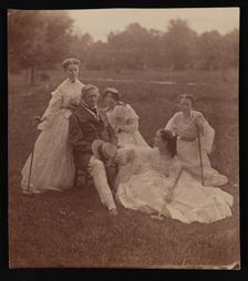 Group portrait of Joseph Henry (1797-1878) and family, circa 1865. Creator: Titian Ramsay Peale
