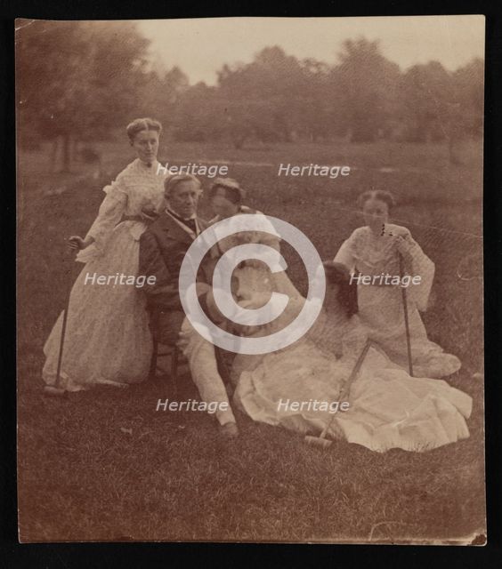 Group portrait of Joseph Henry (1797-1878) and family, circa 1865.  Creator: Titian Ramsay Peale.