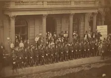 Group portrait of officers, 1860-1869. Creators: Silas A. Holmes, Charles De Forest Fredricks