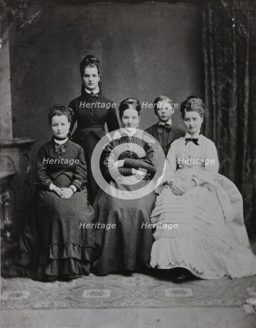 Group portrait of members of August Strindberg's family, 1870-1880. Creator: Unknown.