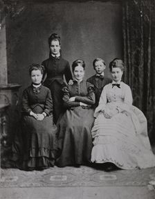 Group portrait of members of August Strindberg's family, 1870-1880. Creator: Unknown