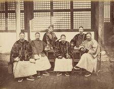 Group portrait of men, 1862-1872. Creator: John Thomson