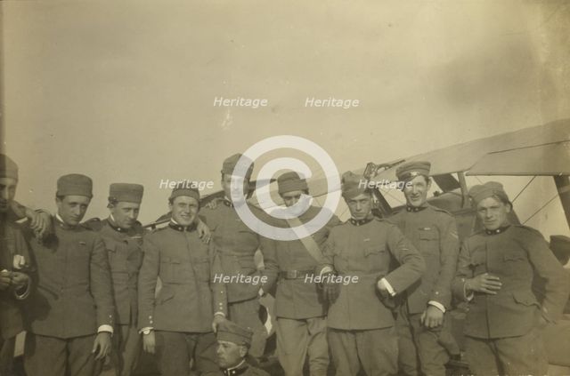 Group portrait of men in uniform, 1915-1930. Creator: Fédèle Azari.