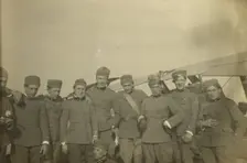 Group portrait of men in uniform, 1915-1930. Creator: Fédèle Azari