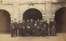 Group portrait of military students, about 1857-1859. Creator: Unknown