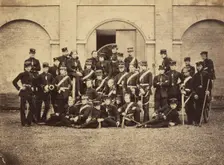 Group portrait of military students, about 1857-1859. Creator: Unknown