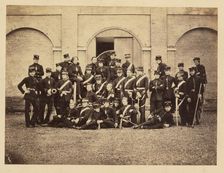 Group portrait of military students, about 1857-1859. Creator: Unknown